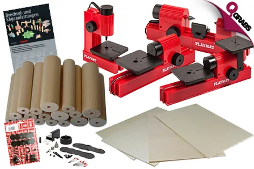 From QR15 Help your Kids Create with a Playmat 4-in-1 Woodworking Machine Along with Some Much Needed Accessories! (Up to QR550 Value)